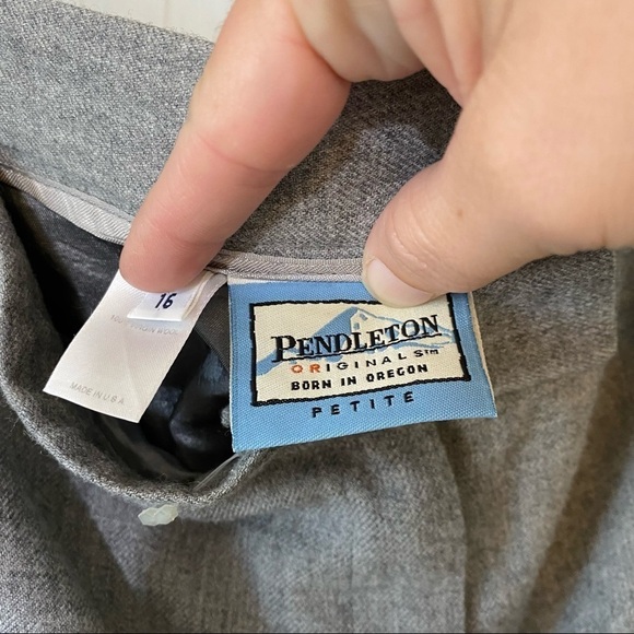 Pendleton Wool Gray Slacks Pants Sz 16 Petite - Picture 6 of 10